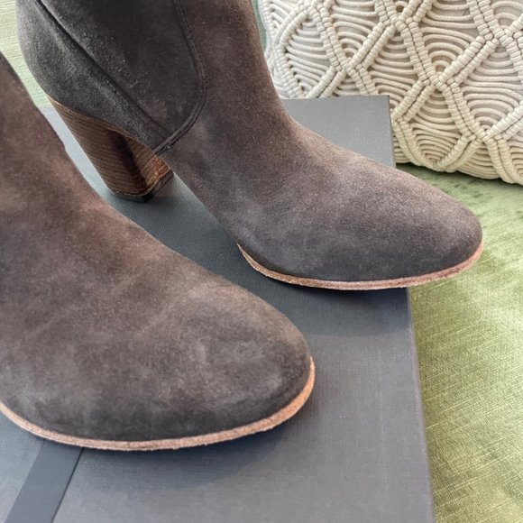 Alberto Fermani Chiara Ankle Boots in Anthracite Size 7.5 Sz 37.5 Stacked Heel - Picture 6 of 11